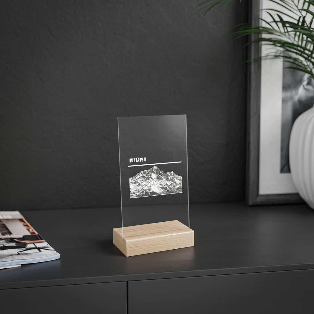 Acrylic Sign with Wooden Stand