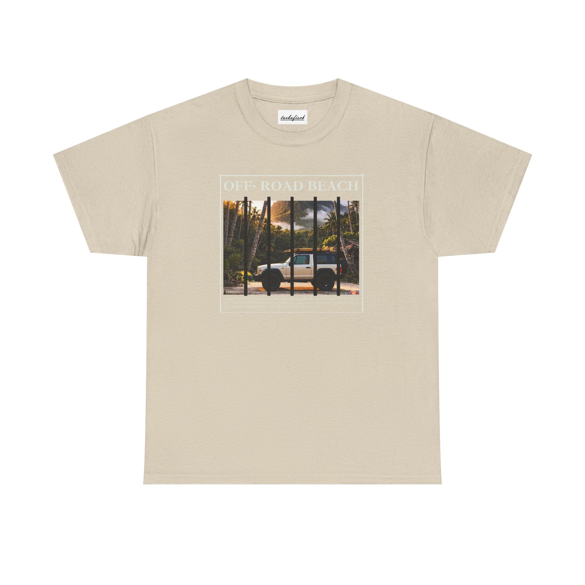 Off- Road Beach Tee — Vintage- Pickup- Sunset- Beach- T-Shirt