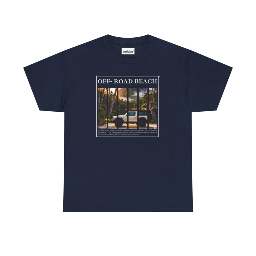 Off- Road Beach Tee — Vintage- Pickup- Sunset- Beach- T-Shirt