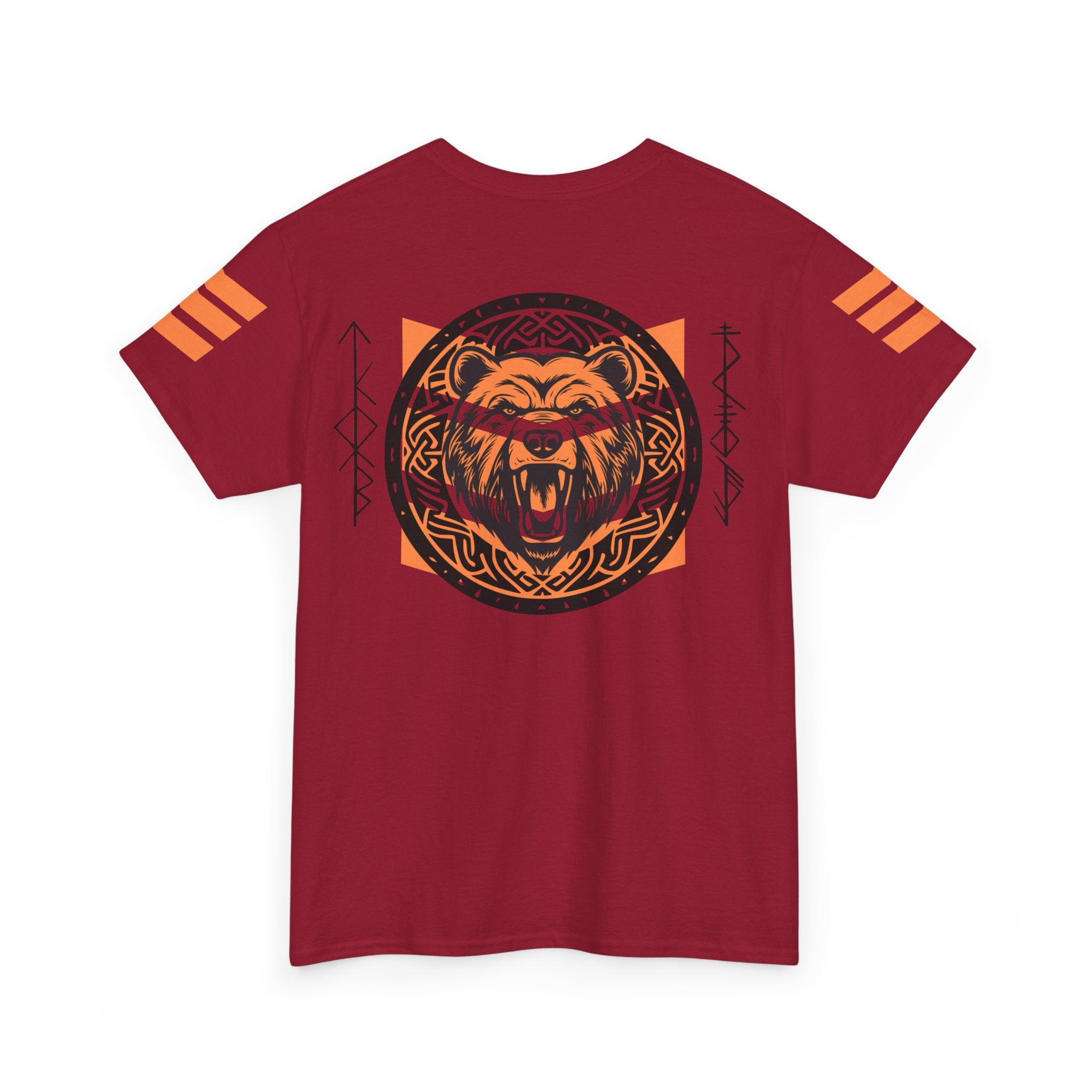 Viking Bear Tee — Orange Viking Bear Graphic T‑Shirt