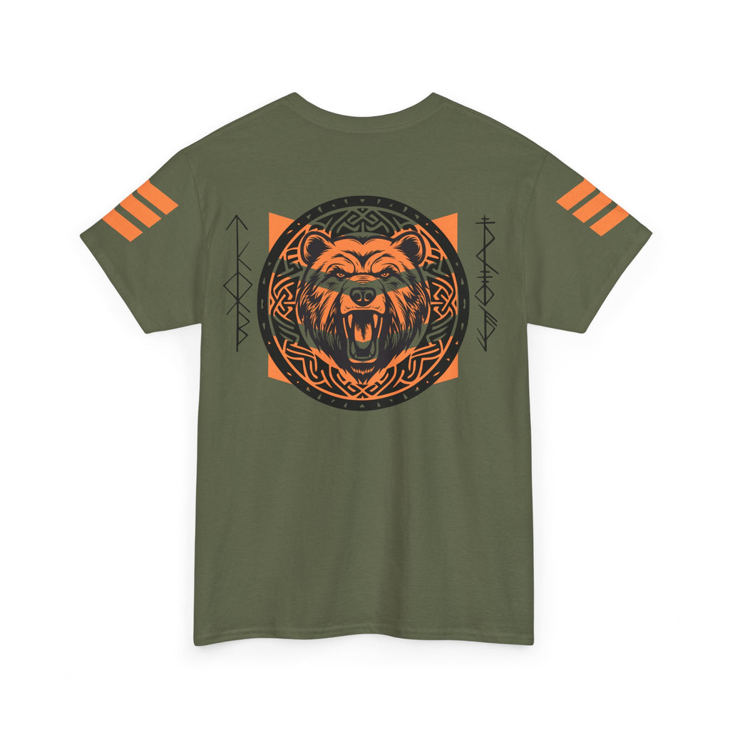 Viking Bear Tee — Orange Viking Bear Graphic T‑Shirt