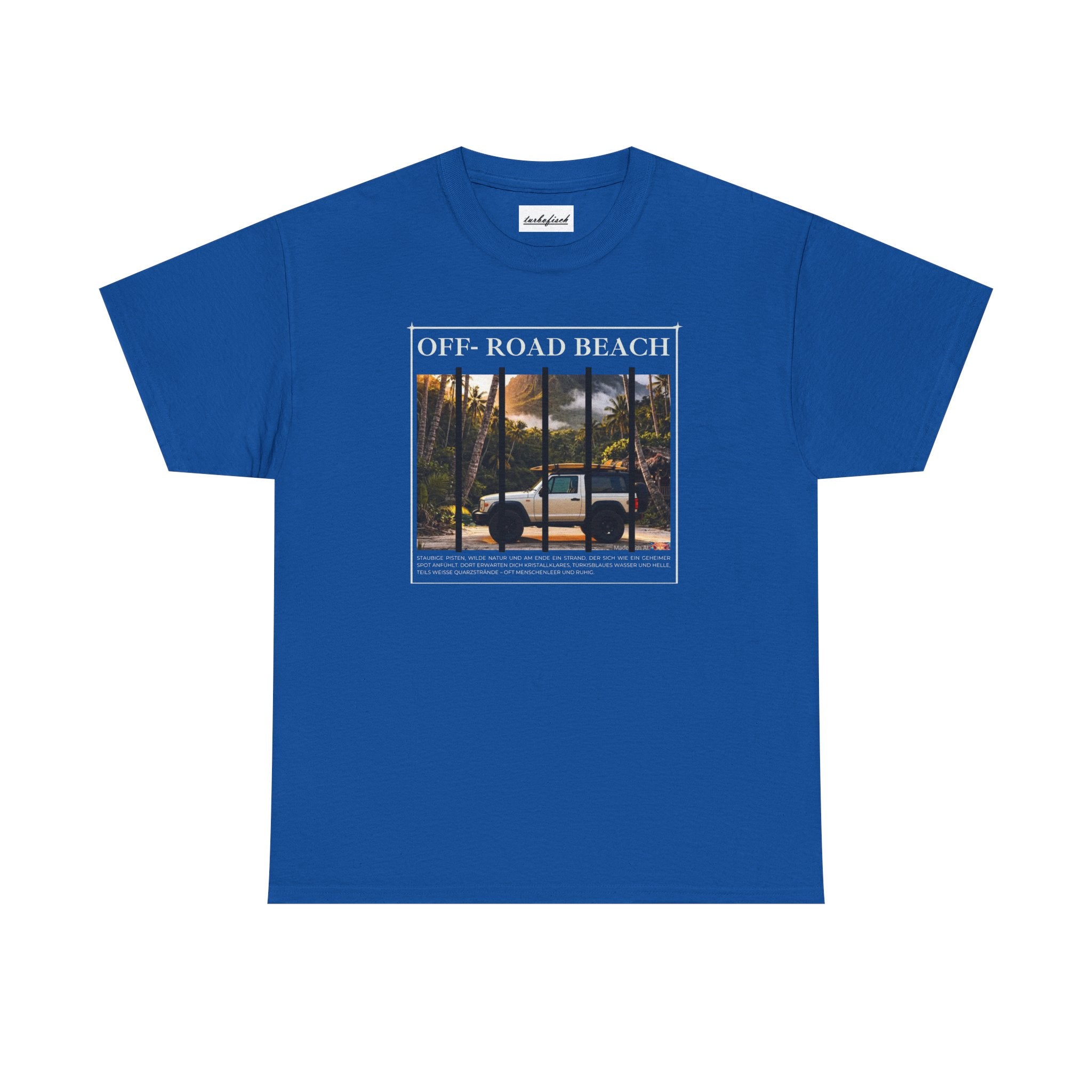 Off- Road Beach Tee — Vintage- Pickup- Sunset- Beach- T-Shirt
