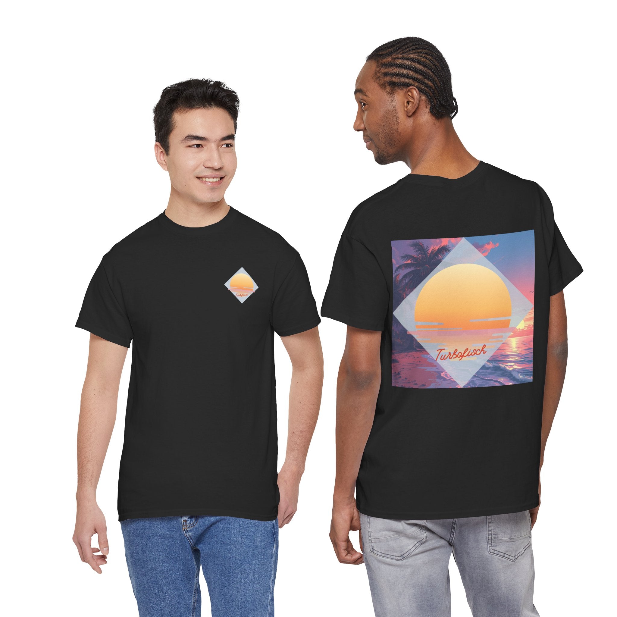 Beach Cross- T-Shirt — Sunset Palm Arrow - Tee