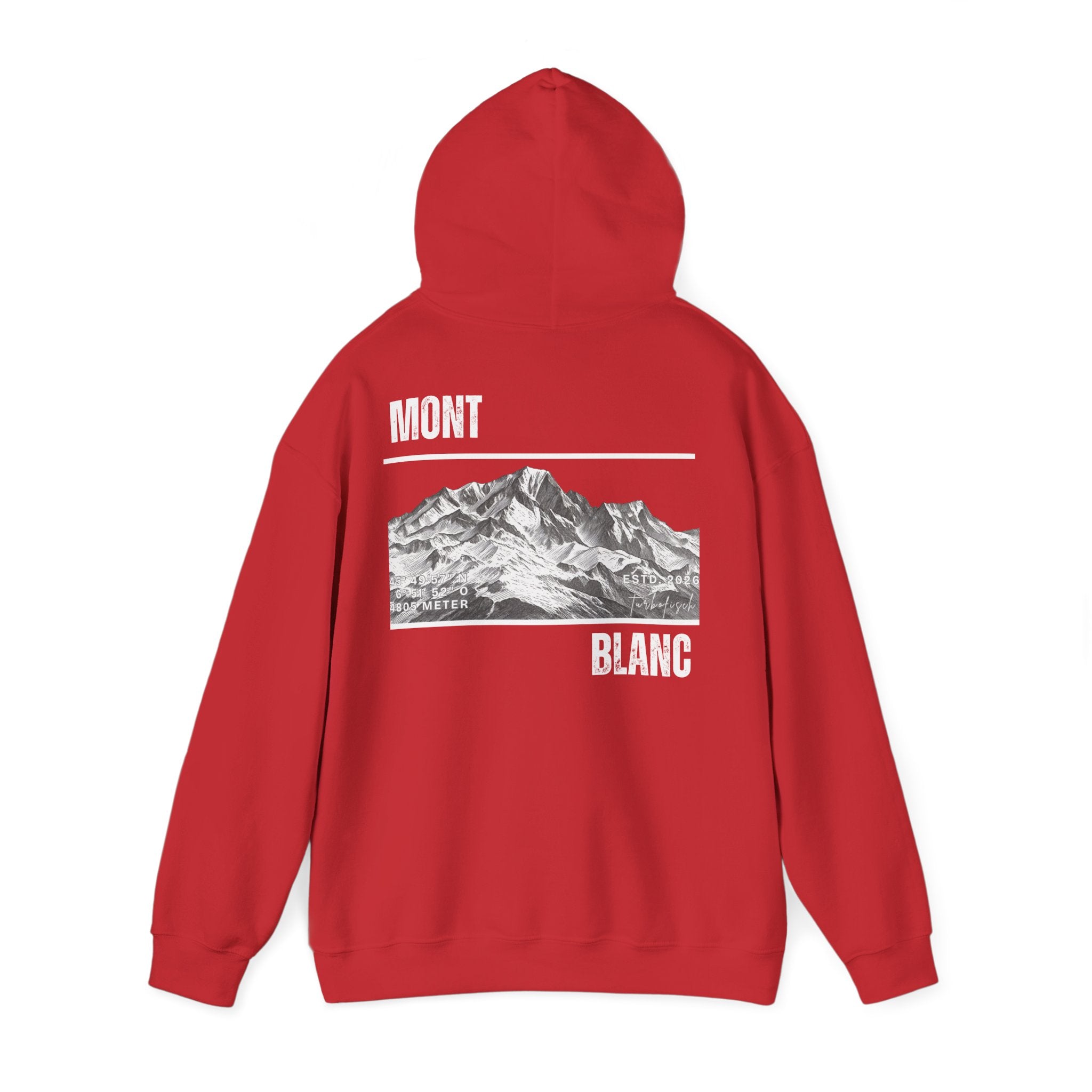 Mont Blanc Mountain Hoodie — Vintage Alpine Graphic Pullover