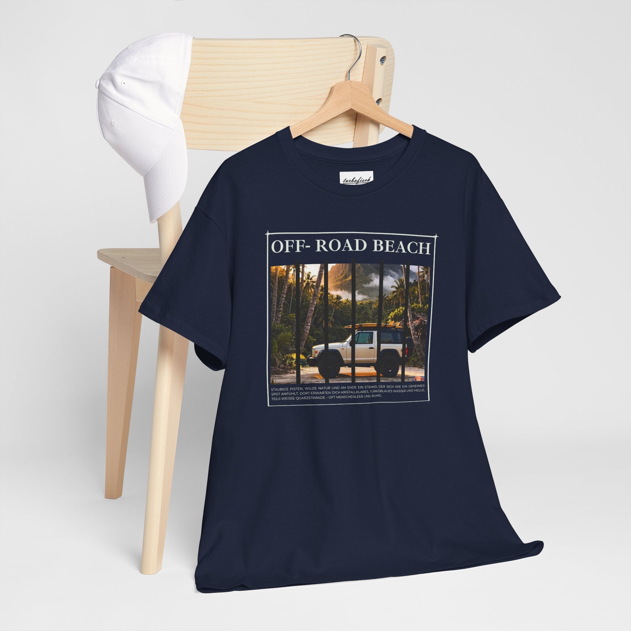 Off- Road Beach Tee — Vintage- Pickup- Sunset- Beach- T-Shirt