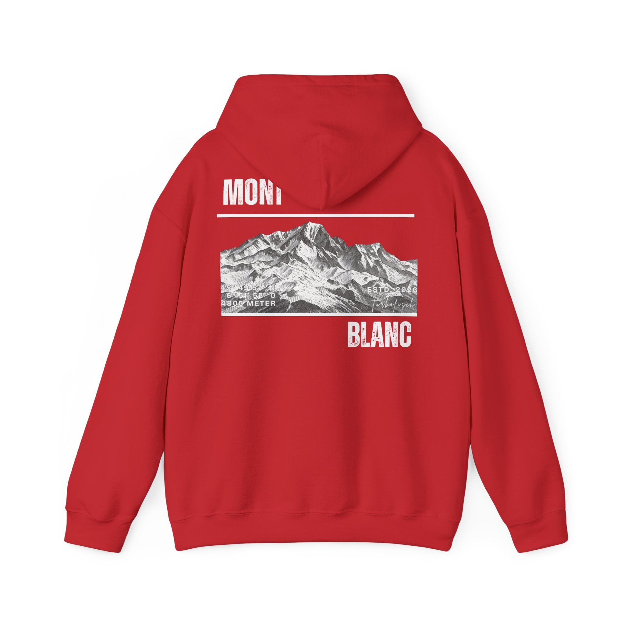 Mont Blanc Mountain Hoodie — Vintage Alpine Graphic Pullover