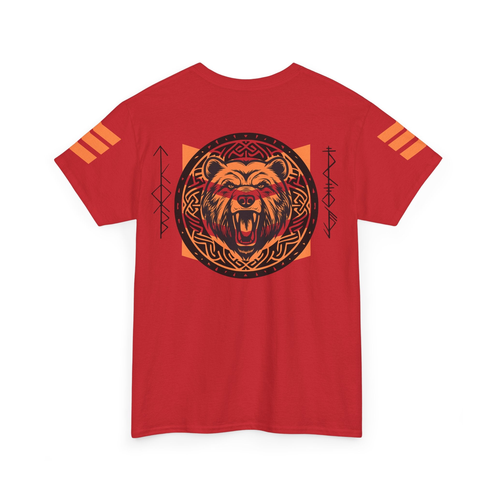 Viking Bear Tee — Orange Viking Bear Graphic T‑Shirt