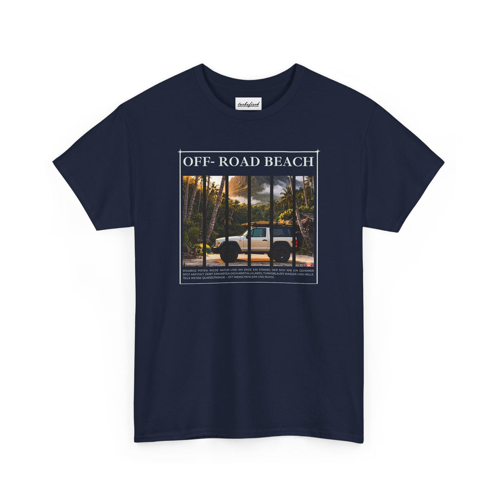 Off- Road Beach Tee — Vintage- Pickup- Sunset- Beach- T-Shirt