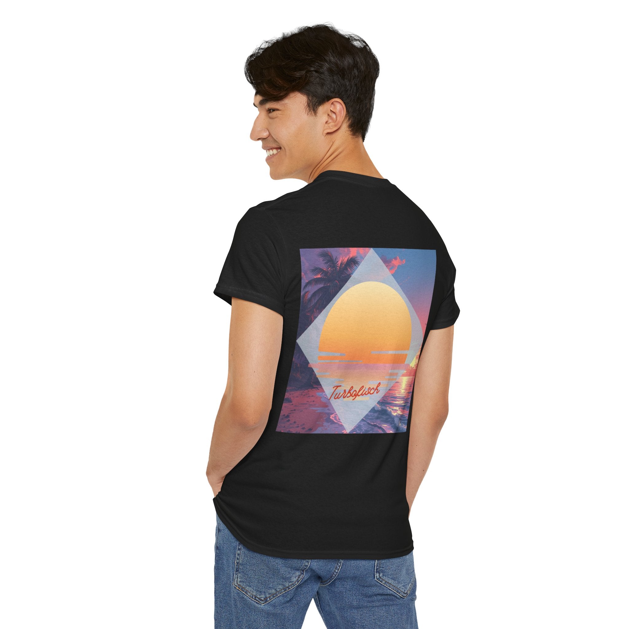 Beach Cross- T-Shirt — Sunset Palm Arrow - Tee