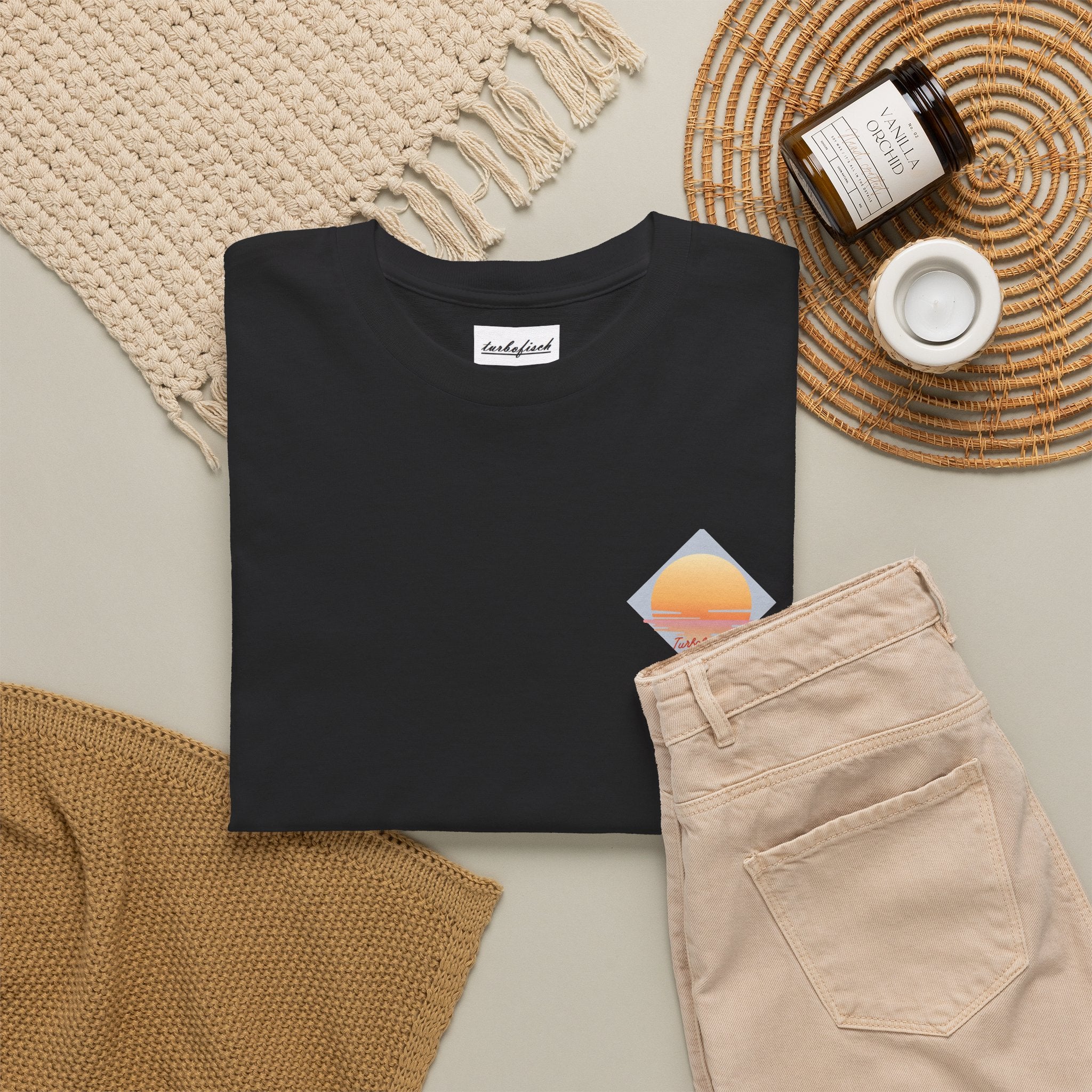 Beach Cross- T-Shirt — Sunset Palm Arrow - Tee