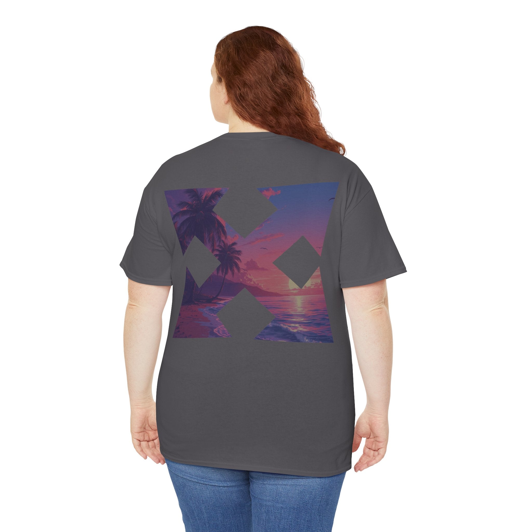 Beach Cross- T-Shirt — Sunset Palm Arrow - Tee