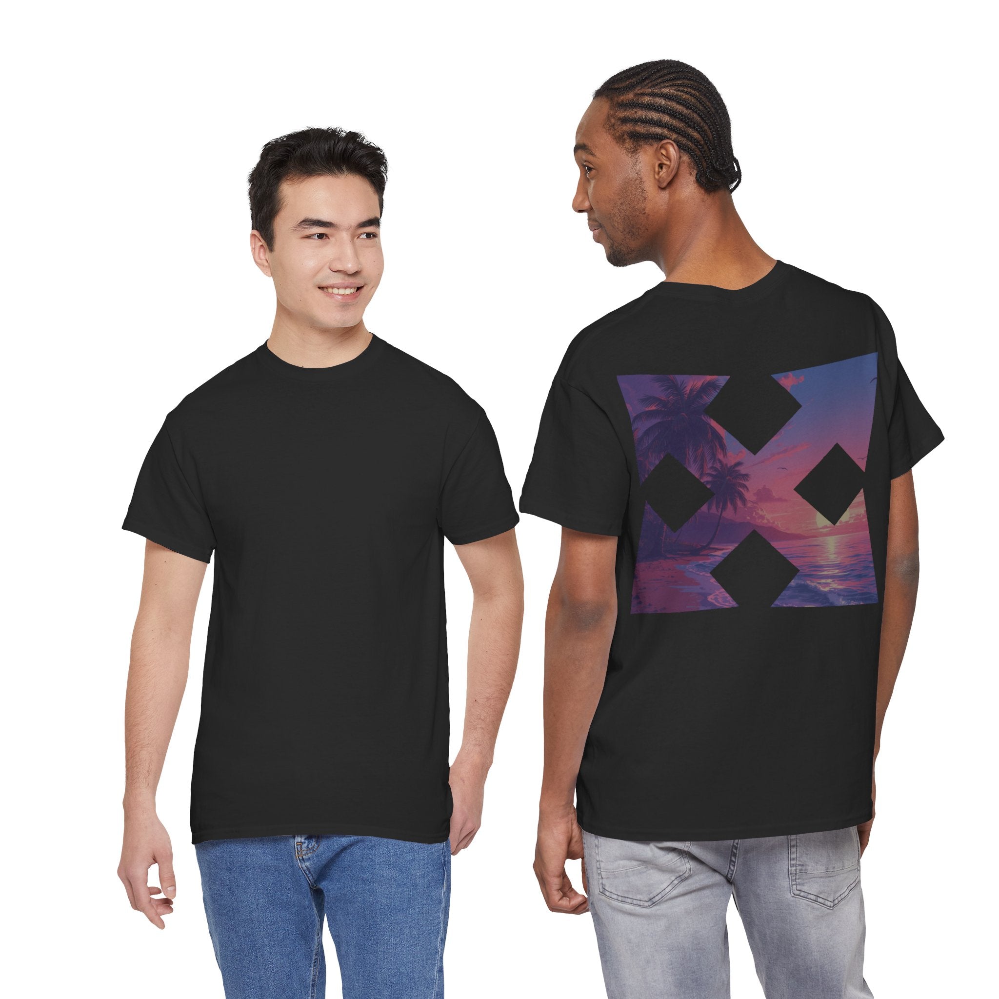 Beach Cross- T-Shirt — Sunset Palm Arrow - Tee