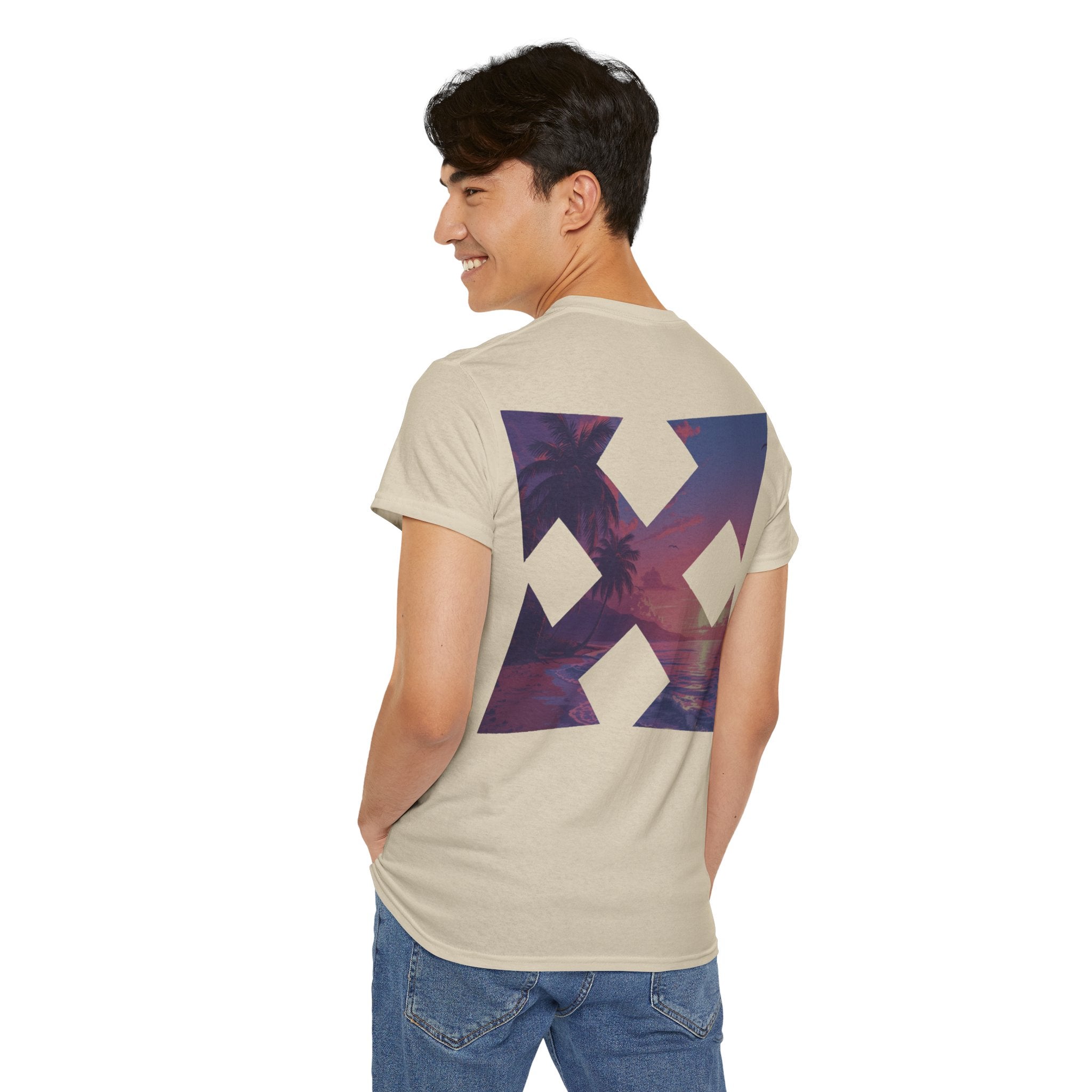 Beach Cross- T-Shirt — Sunset Palm Arrow - Tee