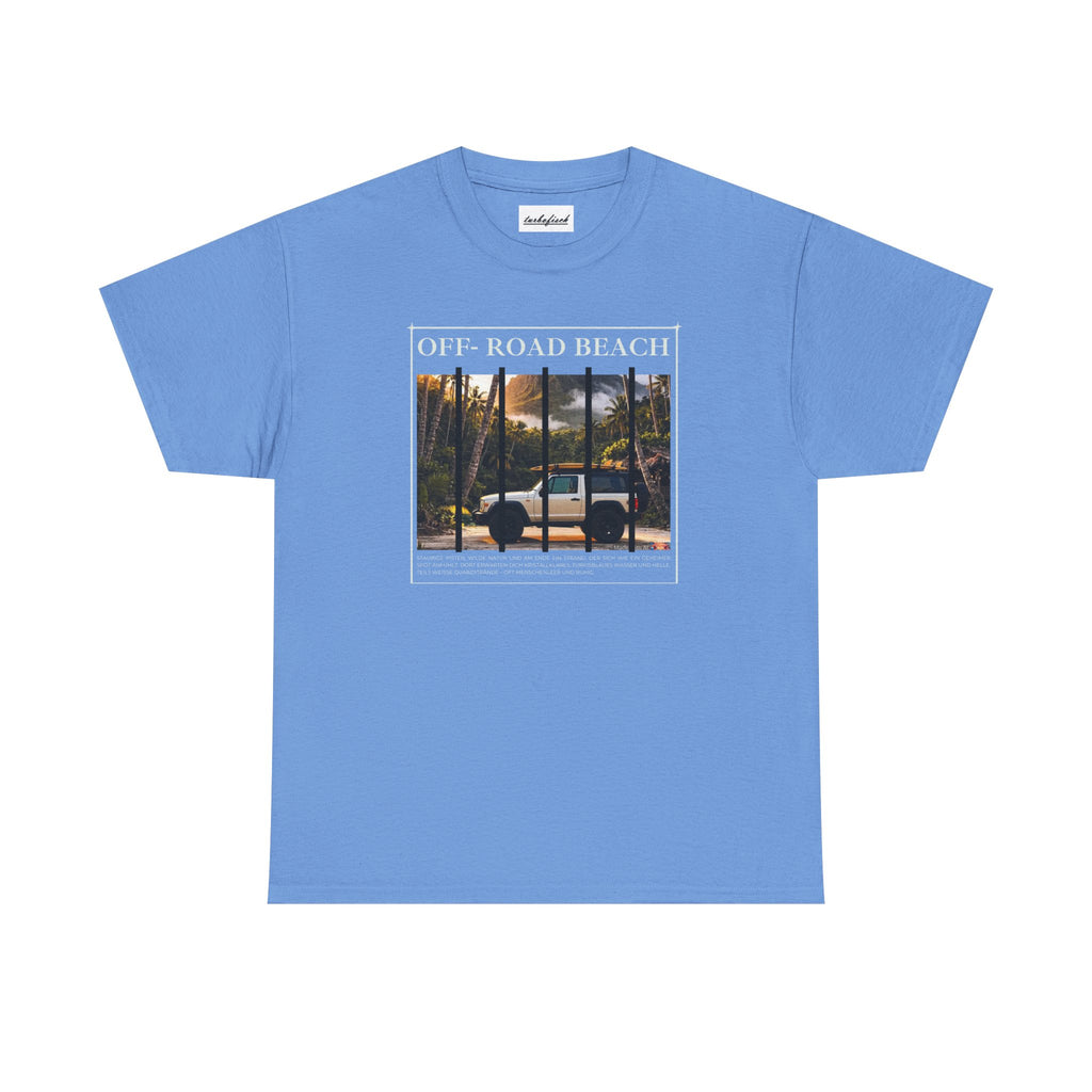 Off- Road Beach Tee — Vintage- Pickup- Sunset- Beach- T-Shirt
