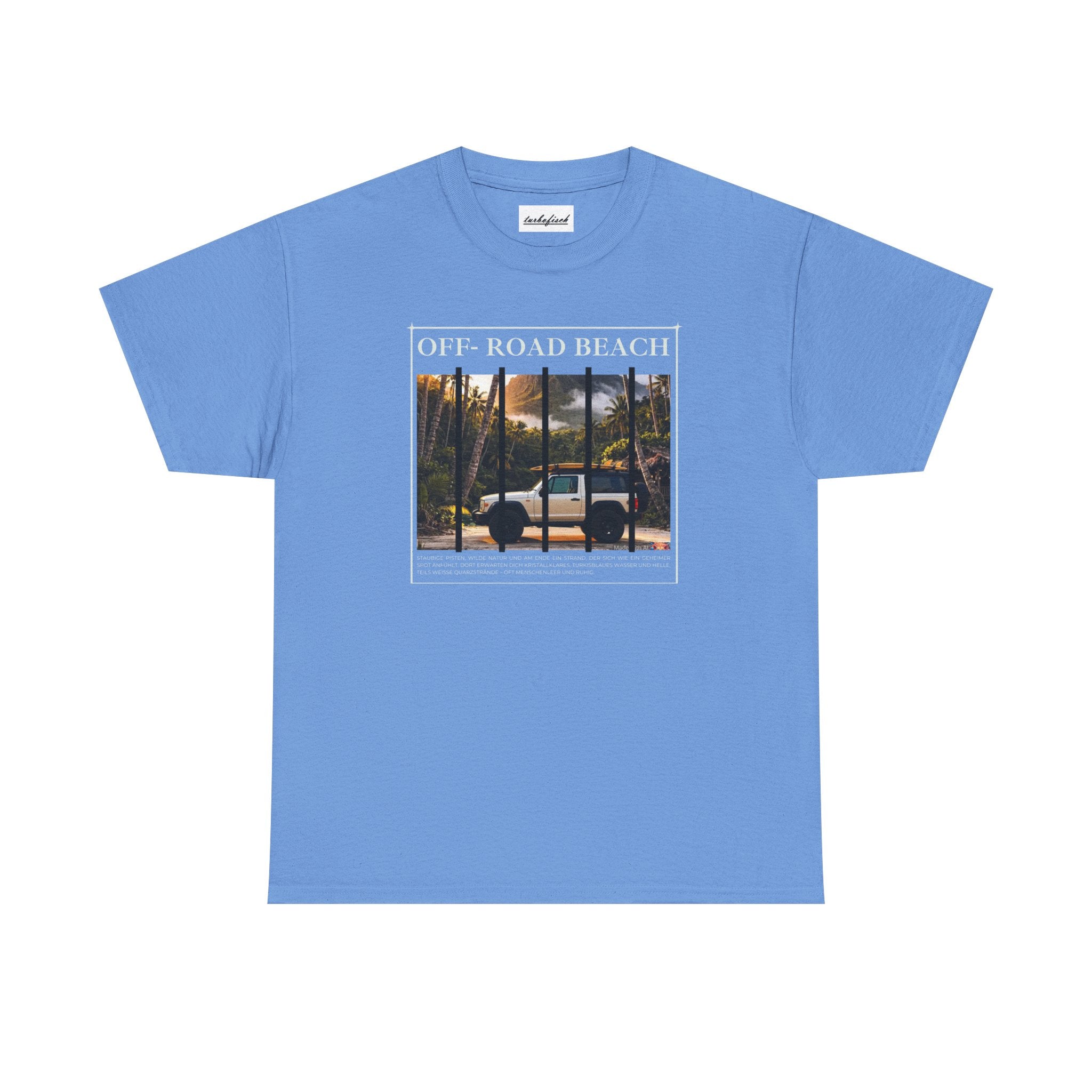 Off- Road Beach Tee — Vintage- Pickup- Sunset- Beach- T-Shirt