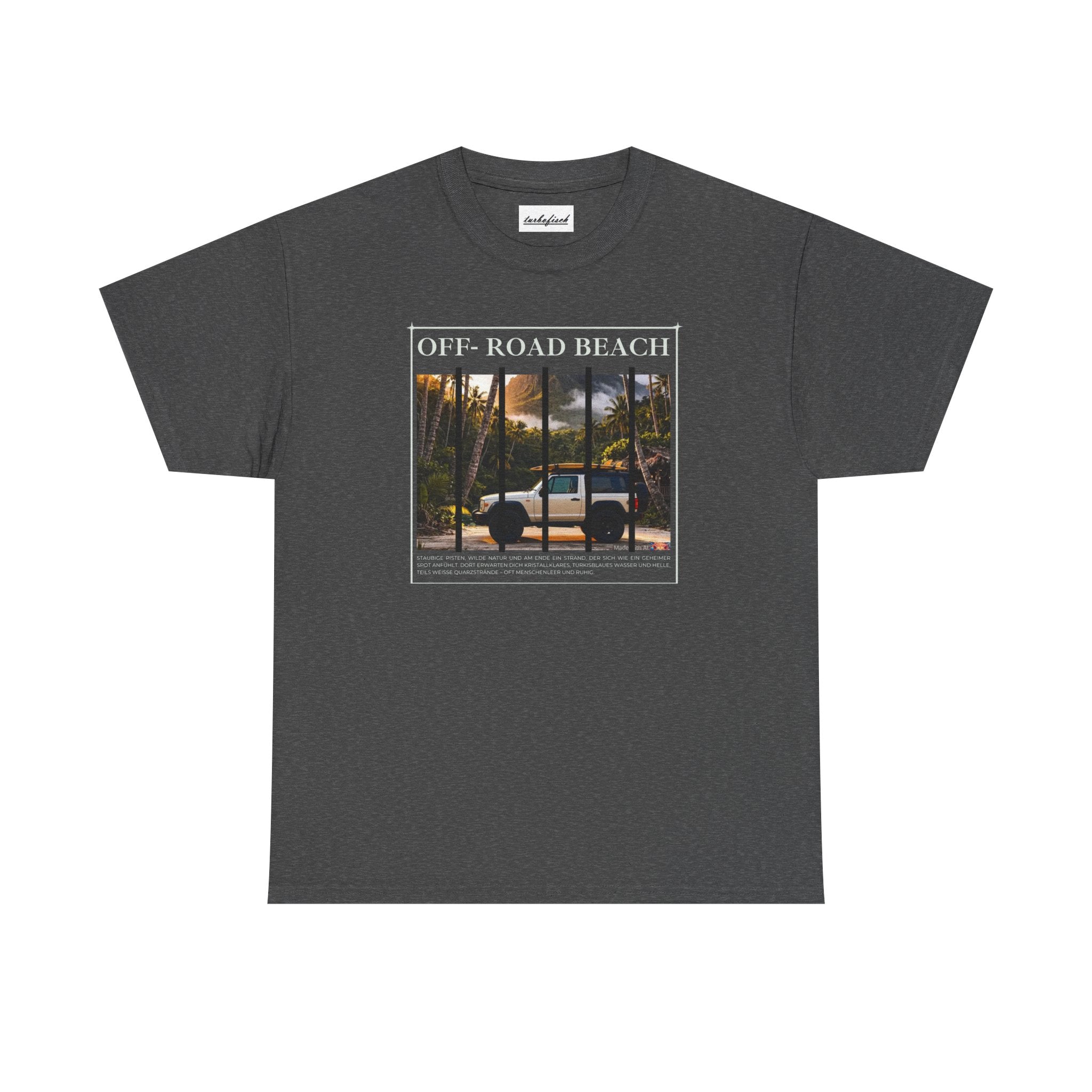 Off- Road Beach Tee — Vintage- Pickup- Sunset- Beach- T-Shirt
