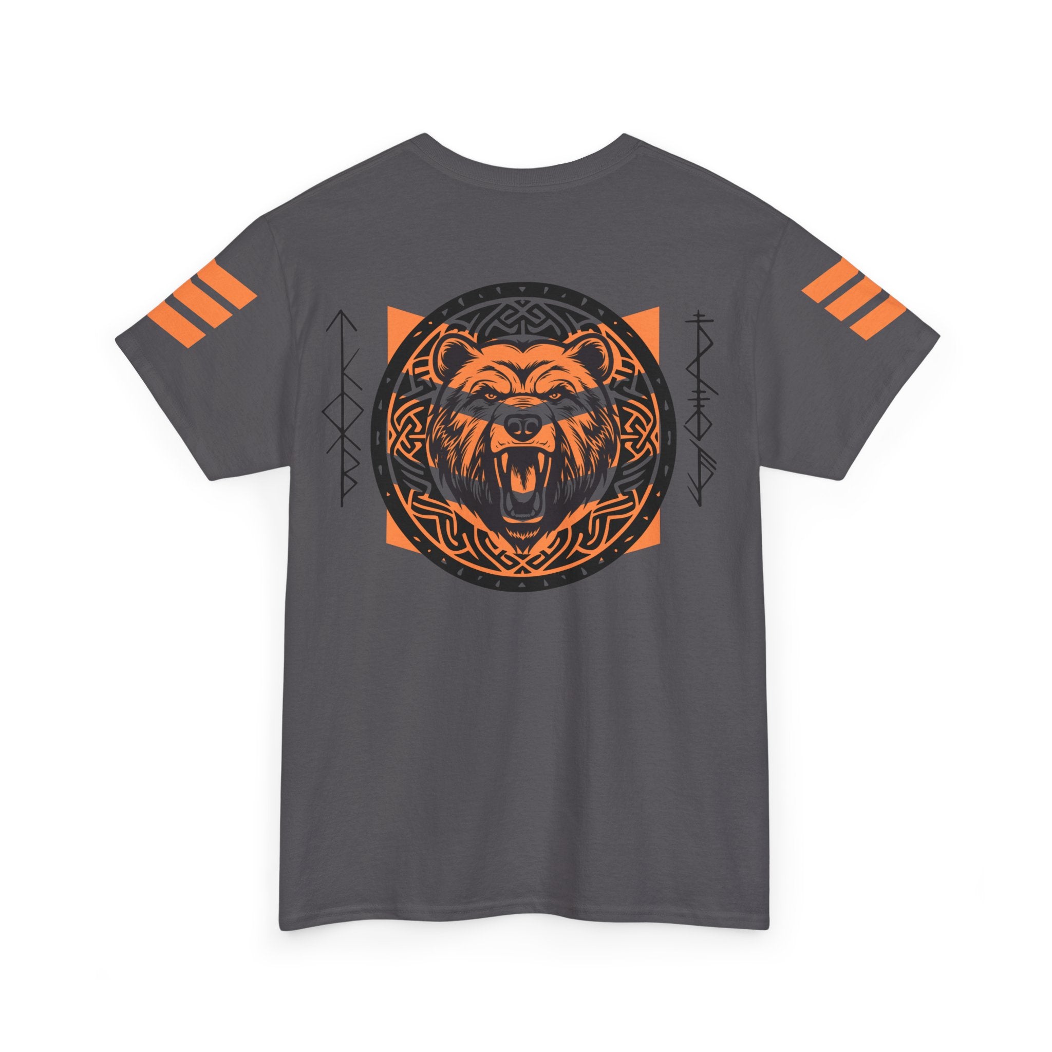 Viking Bear Tee — Orange Viking Bear Graphic T‑Shirt