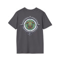 Kompass- Schildkröten -Graphic - großer Print T‑Shirt Herren - T-Shirt Damen -Unisex - 100% Baumwolle-  Nautical Turtle Mandala Back Print